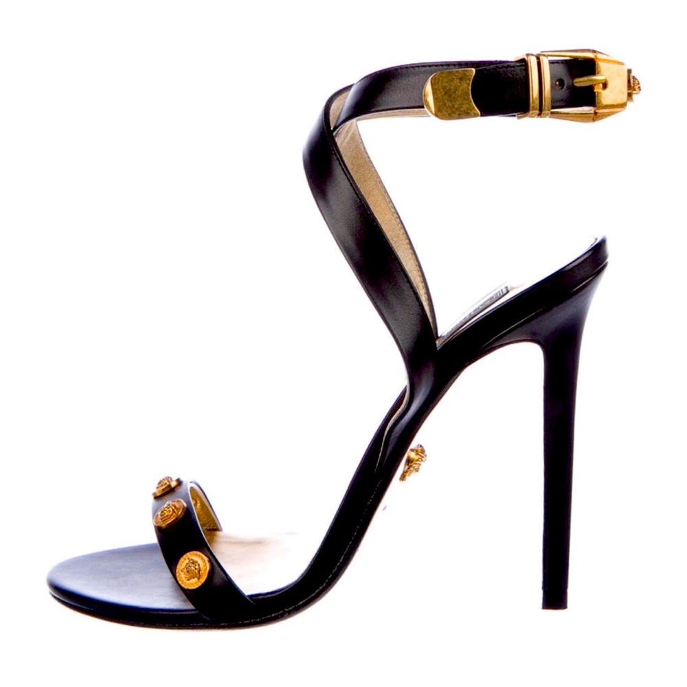 Versace Medusa Head Tribute Sandals Size 8 Leather